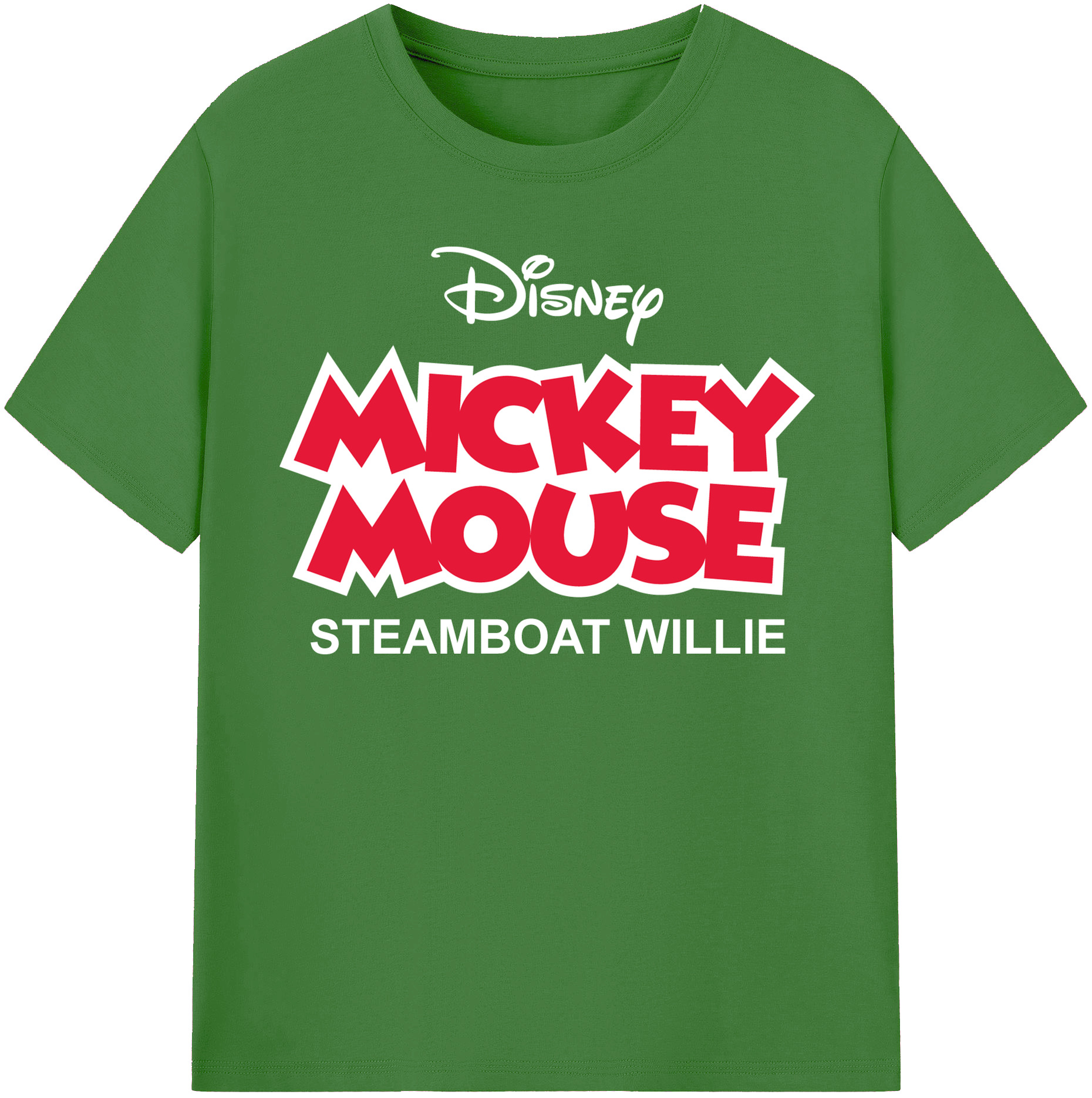 （画像用） ミッキーマウス Mickey Mouse レディースカジュアルプリントTシャツ（綿100％）